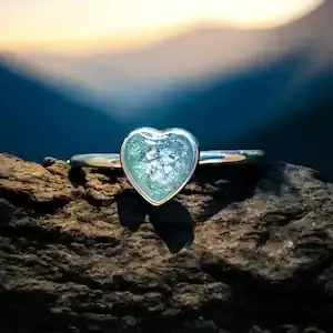 Silver memorial ring