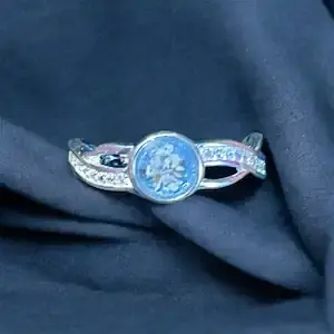 Twin stone memorial ring